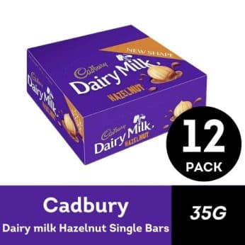 Cadbury Dairy milk Hazelnut Single Bars 35G (12 PACK)
